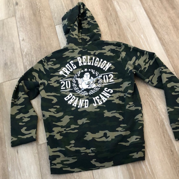 🔚🔜True Religion Large Camo Logo Zip Up Hoodie - Picture 11 of 12